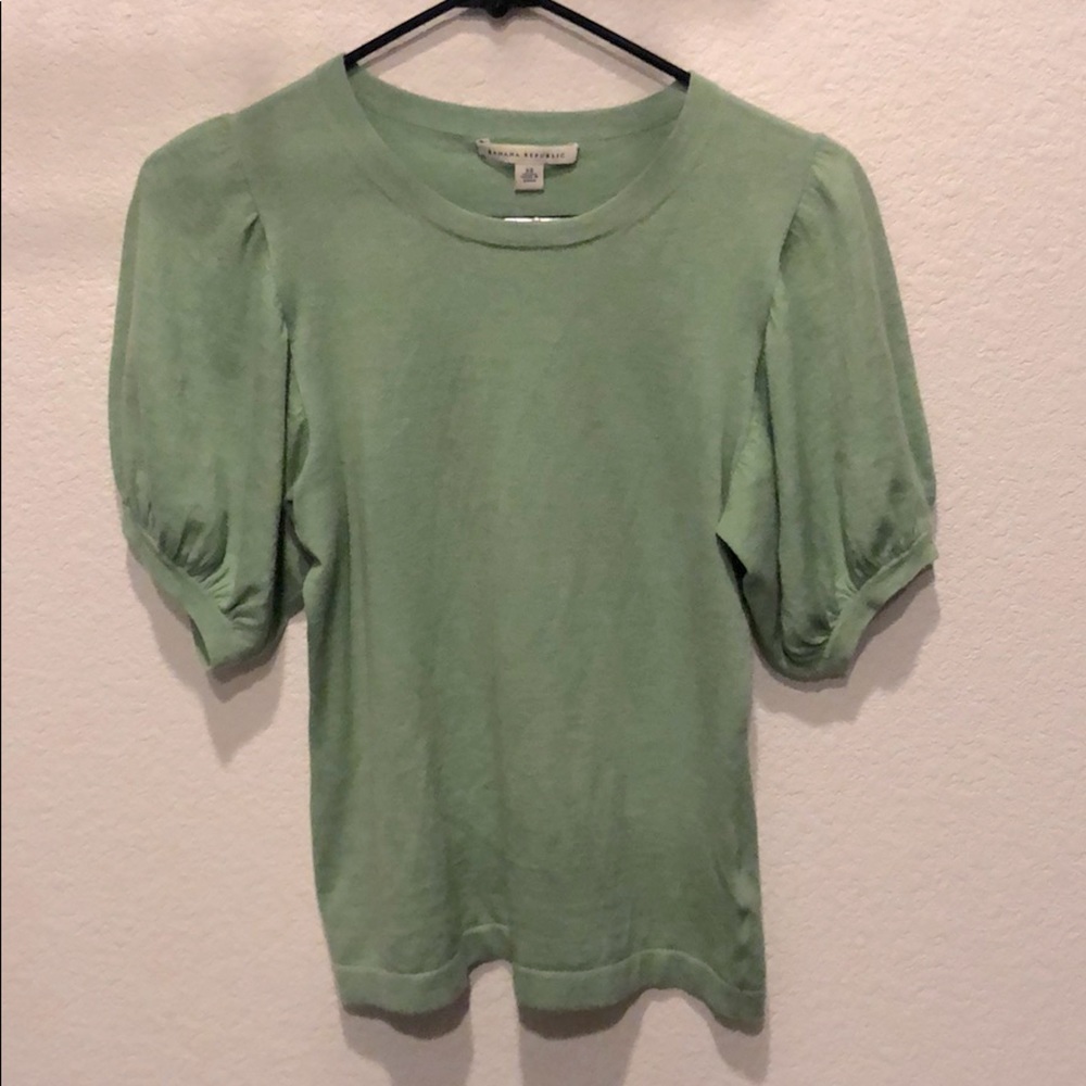 Pistachio green business casual top